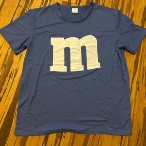 Women’s Large M&M blue color shirt